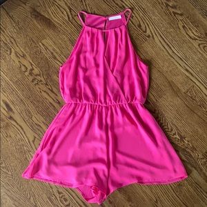 Hot pink romper